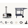 Outdoor Pizza Oven Propane Wood Bundle Staging V1 Black 2
