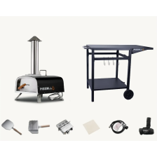 Outdoor Pizza Oven Propane Wood Bundle Staging V1 Black 2