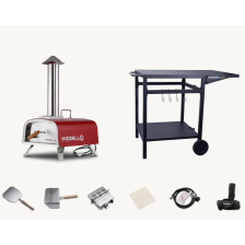 Outdoor Pizza Oven Propane Wood Bundle Staging V1 Red 2