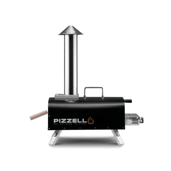 Outdoor Pizza Oven Propane Wood Staging V1 Black 2