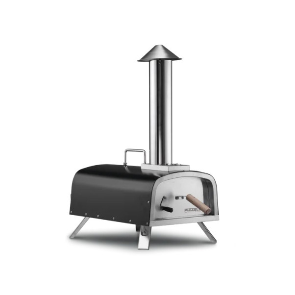 Outdoor Pizza Oven Propane Wood Staging V1 Black 3