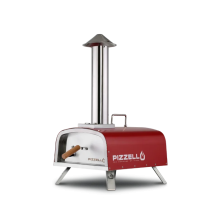Outdoor Pizza Oven Propane Wood Staging V1 Red 1
