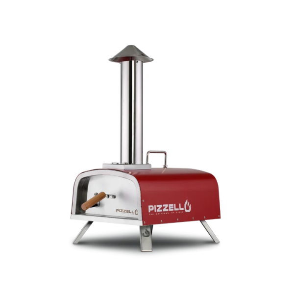 Outdoor Pizza Oven Propane Wood Staging V1 Red 1
