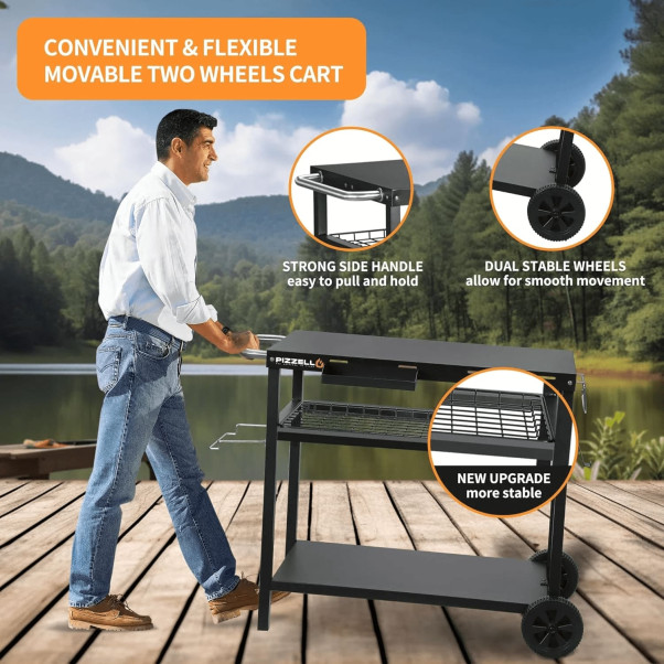 Pizzello Outdoor Grill Dining Cart Pro (4)