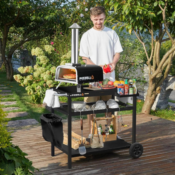 Pizzello Outdoor Grill Dining Cart Pro (6)