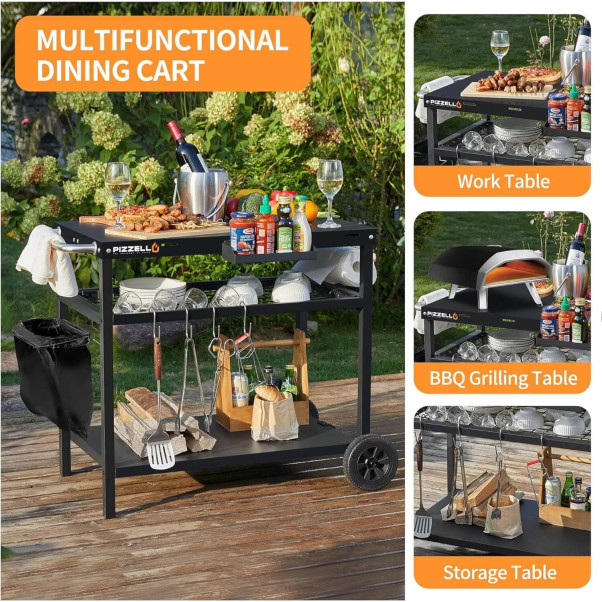 Pizzello Outdoor Grill Dining Cart Pro (7)